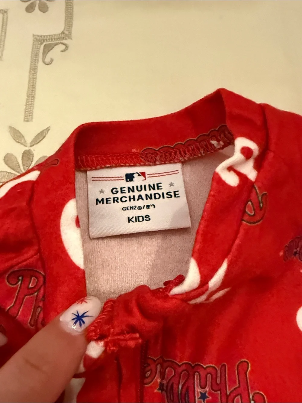 Genuine Merchandise Red Philadelphia Phillies Infant Footed One-Piece